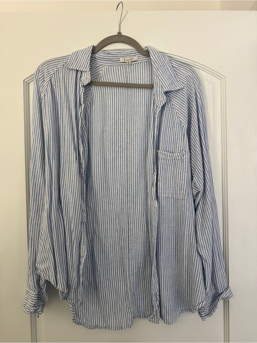 Z Supply Light Blue Stripe Button-Up Shirt
